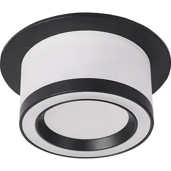 Žárovka Luxera Prezent Atta GU10 50 W, stropní zapuštená bodovka, černá