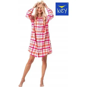 Dámské noční prádlo NOČNÍ KOŠILE KEY LND 437 BAVLNA odemykatelným XXL