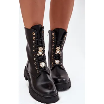 Dámská zimní obuv Dámské zateplené workery Lomina – černé Velikost: 39