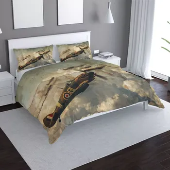 Povlečení Sablio Povlečení Stíhačky Spitfire v letecké bitvě - 140x200 / 90x70