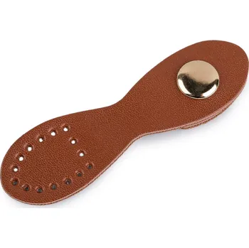 Komponent / zapínání pro výrobu tašek / kabelek / peněženek, střední, 2 hnědá koňak