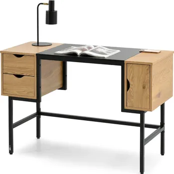 Křeslo Mebel Partner Loftego (dub + černá)