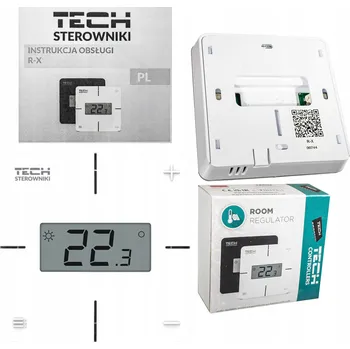 Termostat Drátový pokojový termostat Tech R-X bílý nástěnný