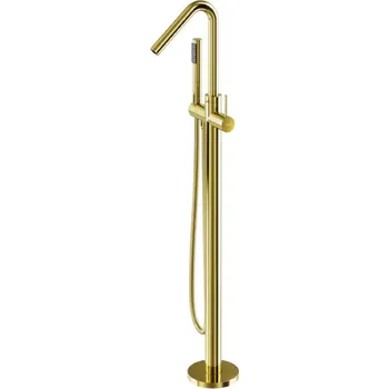 Vodovodní baterie Besco Veo volně stojící vanová baterie, zlatá, BW-V3-JZ