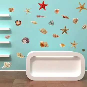 samolepka Sablio Samolepka na zeď: Mušle a hvězdy