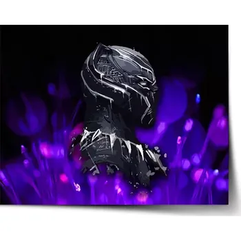 Plakát Sablio Plakát BLACK PANTHER Fialová luminescence - 120x80 cm