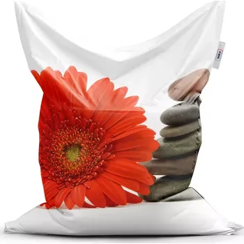 Sedací pytel Sablio Sedací vak Classic Gerbera s kameny - 200x140 cm