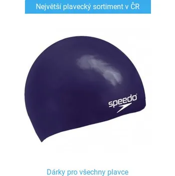 Plavecká čepice Dětská plavecká čepice Speedo Plain Moulded Silicone Junior Cap Tmavě modrá