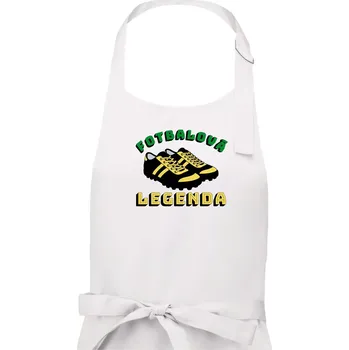 Kuchyňská zástěra Fotbalová legenda kopačky - Dámská zástěra na vaření - Univerzální velikost ( Bílá )