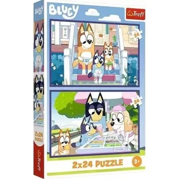 Puzzle Trefl Puzzle Bluey Zábavný Bluey 2x 24 dílků