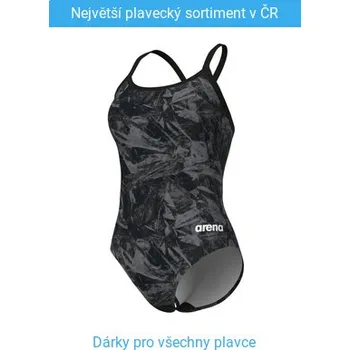 Dámské plavky Arena Performance Team Crackle Lightdrop Back Black/Team Black XL - UK38