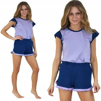 Dámské pyžamo Dámské pyžamo s volánkem, letní, vyrobené v Polsku, příjemné - velikost L