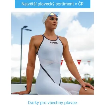 Dámské plavky Finis HydroX Closedback White XXS - UK28