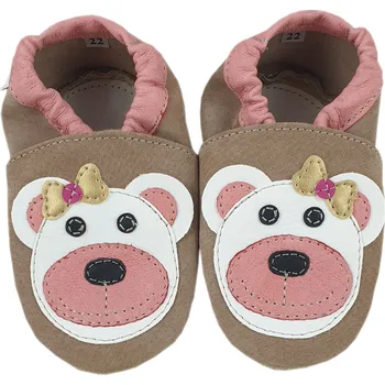 Podprsenka Papuče Dreptulky papučky papuce KŮŽE medvídková R.20