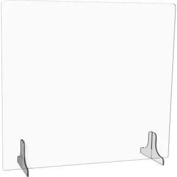 Ochranná přepážka bez výřezu, 1000 x 900 x 6 mm - transparentní