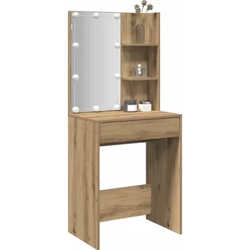 Toaletní stolek vidaXL Toaletní stolek s LED 60 x 40 x 140 cm [808832] Barva: dub artisan