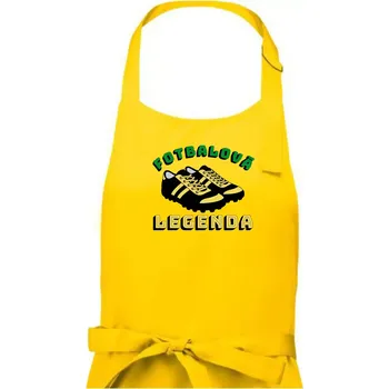 Kuchyňská zástěra Fotbalová legenda kopačky - Dámská zástěra na vaření - Univerzální velikost ( Žlutá )