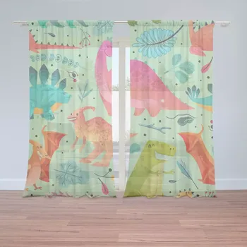 Záclona Sablio Záclony Dinosauři v trávě: 2ks 150x250cm