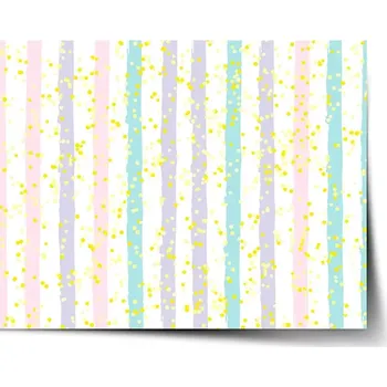 Plakát Sablio Plakát Pruhy a tečky štětcem - 60x40 cm