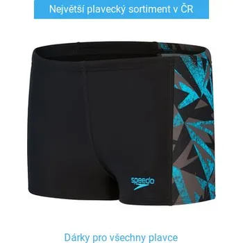 Chlapecké plavky Chlapecké plavky Speedo Hyper Boom Panel Aquashort Boy Black/Bolt/Dove Grey 152cm
