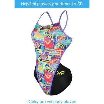 Dámské plavky Dámské plavky Michael Phelps Riviera Open Back Multicolor/Black 28