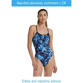 Dámské plavky Tyr Durafast Elite Crosscutfit Tieback Reflecta Blue Ice M - UK34