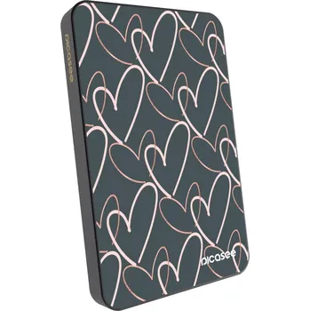 Powerbanka Picasee Powerbanka s MagSafe 5 000 mAh Šedá - Hodně lásky