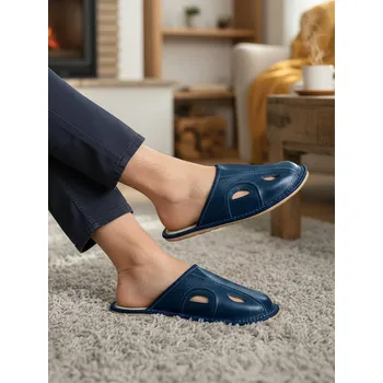 Pánské pantofle Pánské kožené papuče Model 1E, VELIKOST 41