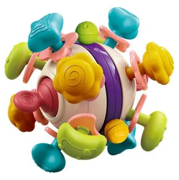 BABYONO Hračka senzorická s kousátkem Star ball 0m+