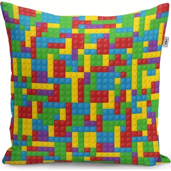 Polštář Sablio Polštář Barevná stavebnice - 50x50 cm