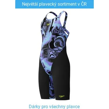 Dívčí plavky Speedo Fastskin Endurance+ Max Openback Kneeskin Girls Blue 152cm