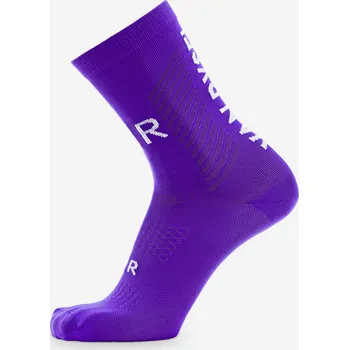 Pánské ponožky VAN RYSEL Cyklistické ponožky EDR 39/42 BÍLÁ|FIALOVÁ