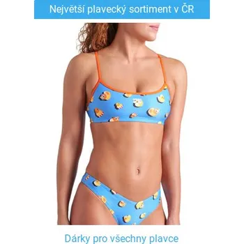 Dámské plavky Arena Ducks Bikini Turquoise Multi/Team Orange 3XS - UK26