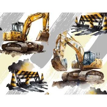 Zbytek - Úplet Takoy žlutě černý bagr