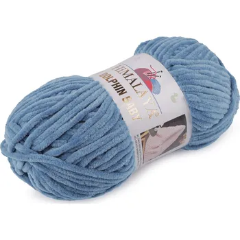 Příze Pletací žinylková příze Dolphin Baby 100 g, střední, 15 (80341) modrá