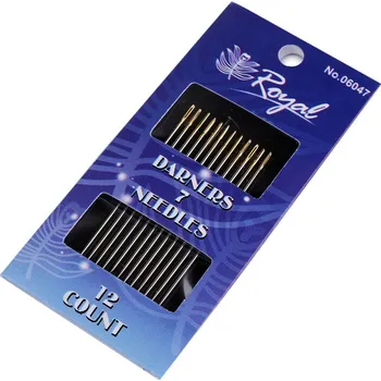 Jehly ruční, zlatá ucha - Tapestry, Darners, malé, 2 (7) Darners nikl