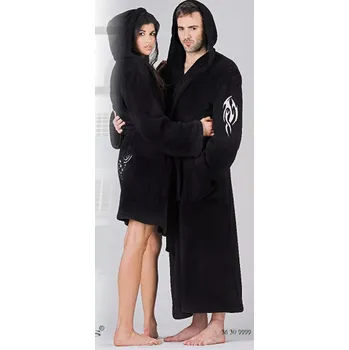 Dámský župan Dlouhý župan s kapucí unisex 3630 9999 Tribal Černá - Vestis černá S