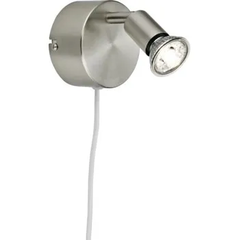 Bodové svítidlo Bodové osvětlení GU10 7 W s kabelem satén/nikl 2 m a vypínačem