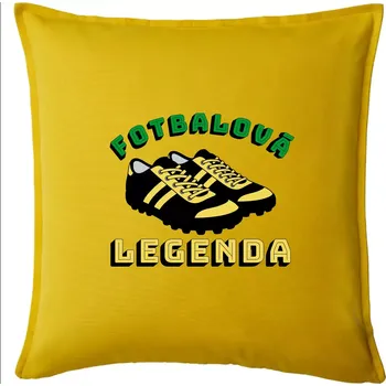 Polštář Fotbalová legenda kopačky - Polštář 50x50 - 50x50 - Pouze potah ( Žlutá )