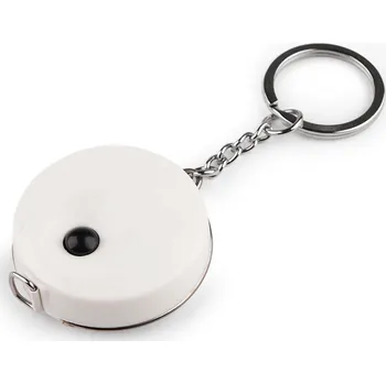 metr Svinovací metr / přívěsek na klíče německá kvalita, délka 150 cm, střední, 1 bílá