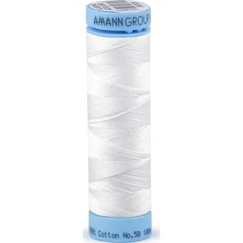 Nit Bavlněné nitě 100 m Etiketní č.50 Triana Amann, střední, 2000 White