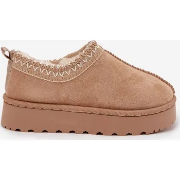 Dívčí obuv Dětské sněhule s výšivkou Prina – béžové Velikost: 32