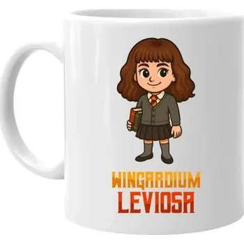 Žertovný předmět Wingardium Leviosa - Hermiona Granger - hrnek s potiskem pro fanoušky série Harry Potter- Tričkový.cz
