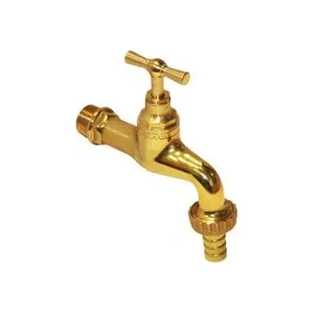 Ventil TIEMME - Itálie | Výtokový ventil (kohout) zahradní EOLO z leštěné mosazi na hadici - 1/2" TM2585G