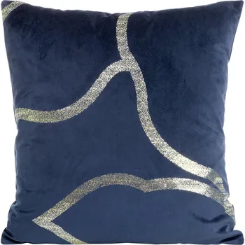 Sametový povlak na polštář BLINK 40 s moderním zlatavým potiskem