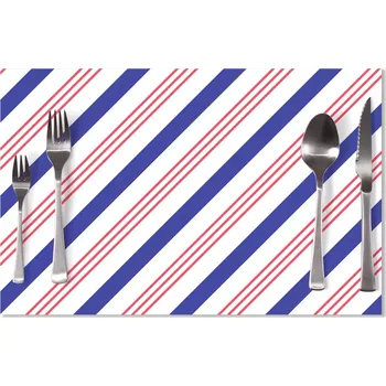 prostírání Sablio Prostírání Modročervené pruhy: 40x30cm
