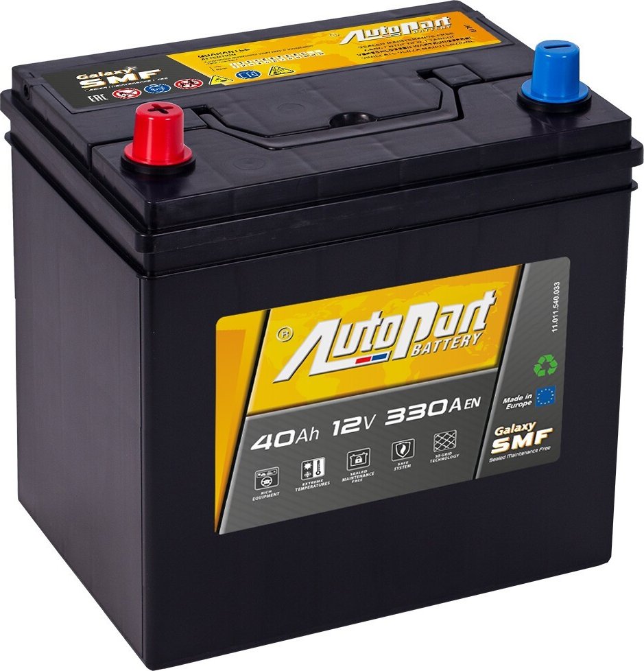 Autobaterie Galaxy SMF JAPAN 40Ah - 12V, 40Ah, 330A Levá