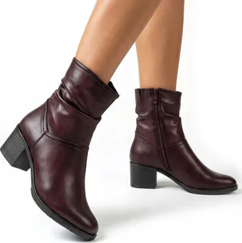 Dámská zimní obuv Kotníkové Boty VLNA na sloupku TUHOST H stabilní ZIP pohodlné Wojtyłko 37