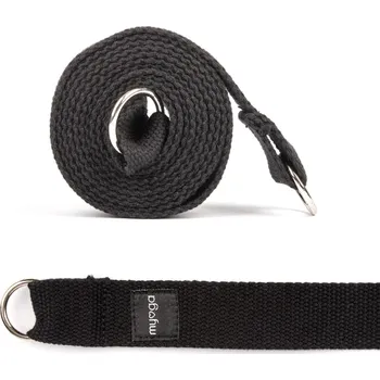 Popruh na jógu myga 2 v 1 - černý