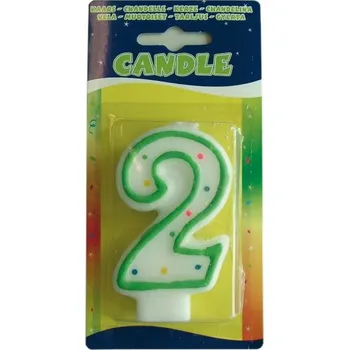 Dortová svíčka Narozeninová Svíčka č. 2 Folat Green 107782